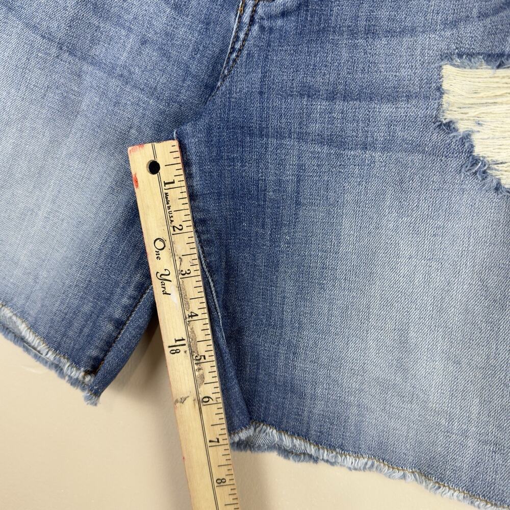 Rock & Republic Bumpershoot Denim Shorts Frayed Hem Women’s Size 6 Mid Rise - Picture 10 of 12